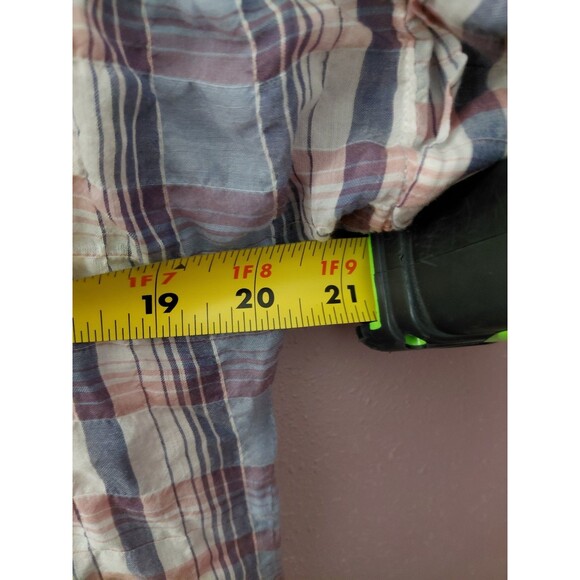 Cloth & Stone Women's Purple Blue Plaid Short Sleeve Button Down Shirt Size XL - Picture 11 of 12